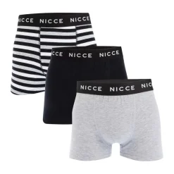 Gifts*NICCE Mens Docker 3 Pack Boxer Shorts in Grey