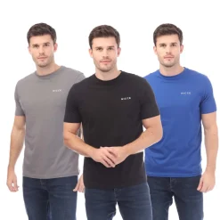 Underwear And Socks|T-Shirts And Vests*NICCE Mens Duka 3 Pack T-Shirt in Navy Grey