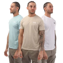 T-Shirts And Vests*NICCE Mens Krylbo 3 Pack T-Shirts in Multi colour