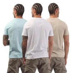 T-Shirts And Vests*NICCE Mens Krylbo 3 Pack T-Shirts in Multi colour