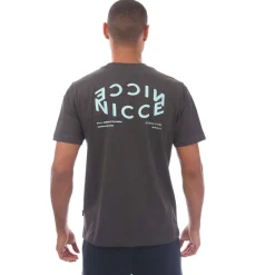 T-Shirts And Vests*NICCE Mens Tanetta Logo T-Shirt in Charcoal