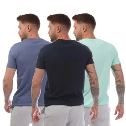 T-Shirts And Vests*NICCE Mens Tordh 3 Pack T-Shirts in blue navy