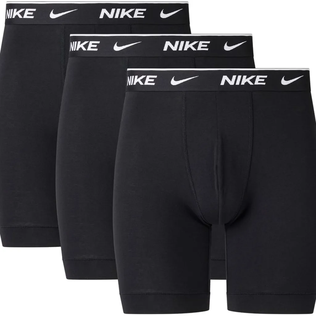 Underwear And Socks*Nike 3 Pack Long Boxers Mens in Black