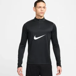 Fitness And Gymwear*Nike Academy Pro Dri Fit Mock Neck Long Sleeve Sweatshirt in Black