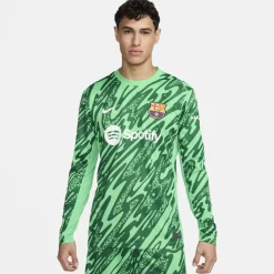 Football And Rugby Clothing*Nike Barcelona Home Goalkeeper Shirt 2024 2025 Adults in Green