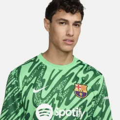 Football And Rugby Clothing*Nike Barcelona Home Goalkeeper Shirt 2024 2025 Adults in Green