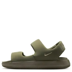 Slippers*Nike Calm Flat Heel Slide Sandals in Green