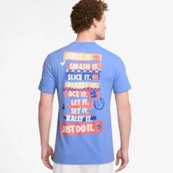 Fitness And Gymwear*Nike Dri Fit Crew Neck Regular T-Shirt in Blue