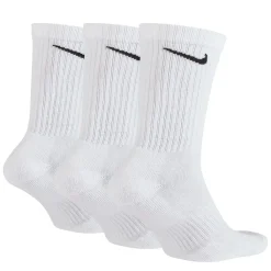 Underwear And Socks*Nike Everyday 3 Pack Cotton Cushioned Crew Socks Mens in White