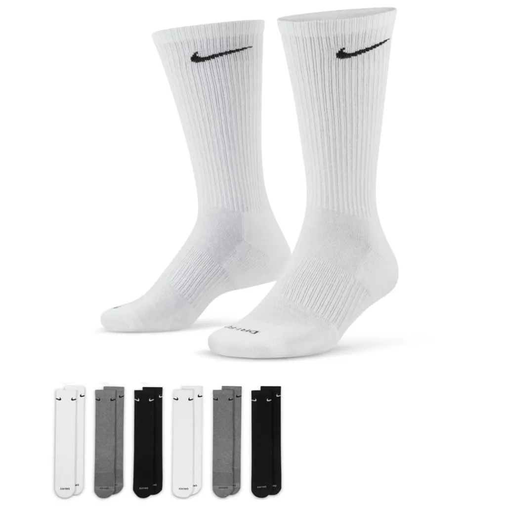 Underwear And Socks*Nike Everyday Plus Cushioned Training Crew Socks (6 Pairs) in Multi