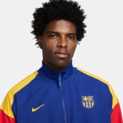 Fitness And Gymwear*Nike Fc Barcelona Chinese New Year Anthem Jacket 2023 2024 Adults in Blue