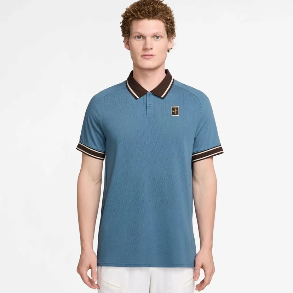 Polo Shirts*Nike Heritage Regular Fit Tennis Shirt in Blue