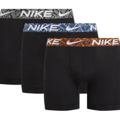 Underwear And Socks*Nike Mens 3 Pack Dri Fit Boxer Shorts in Black