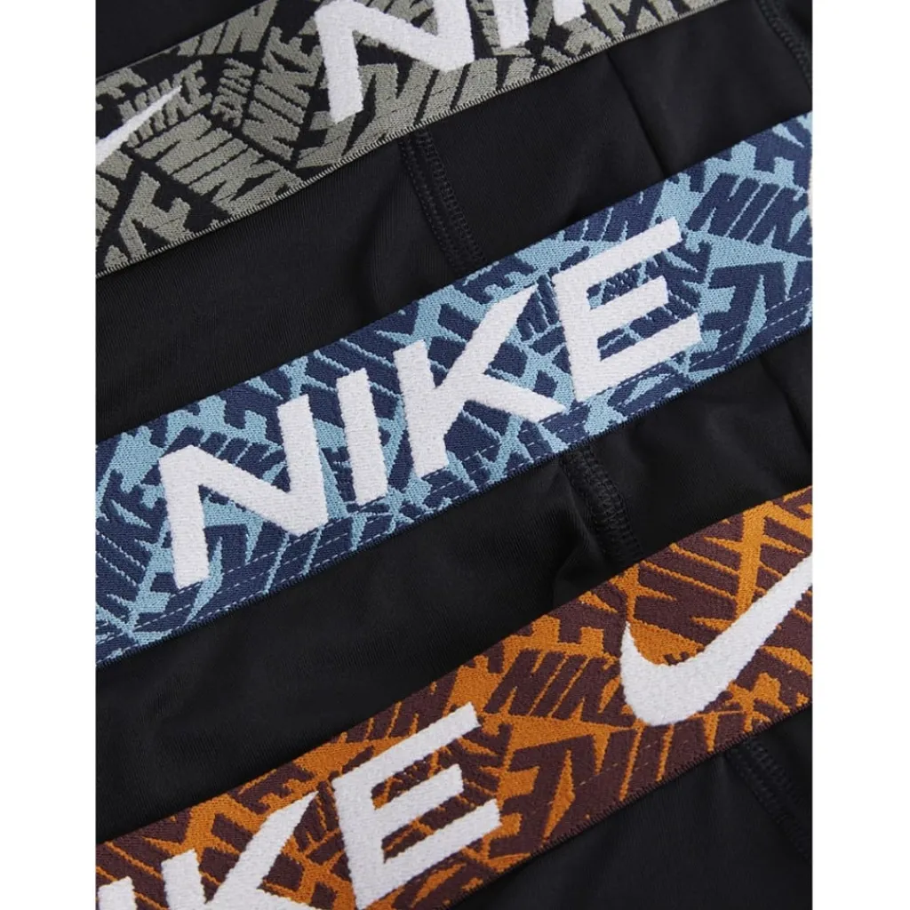 Underwear And Socks*Nike Mens 3 Pack Dri Fit Boxer Shorts in Black