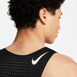 Fitness And Gym Tops*Nike Mens Aeroswift Dri Fit Adv Running Singlet in Black