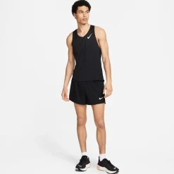 Fitness And Gym Tops*Nike Mens Aeroswift Dri Fit Adv Running Singlet in Black
