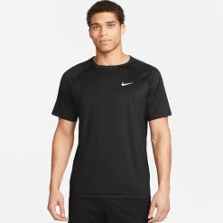 Fitness And Gymwear*Nike Mens Dri Fit Ready Short Sleeve Fitness Top in Black