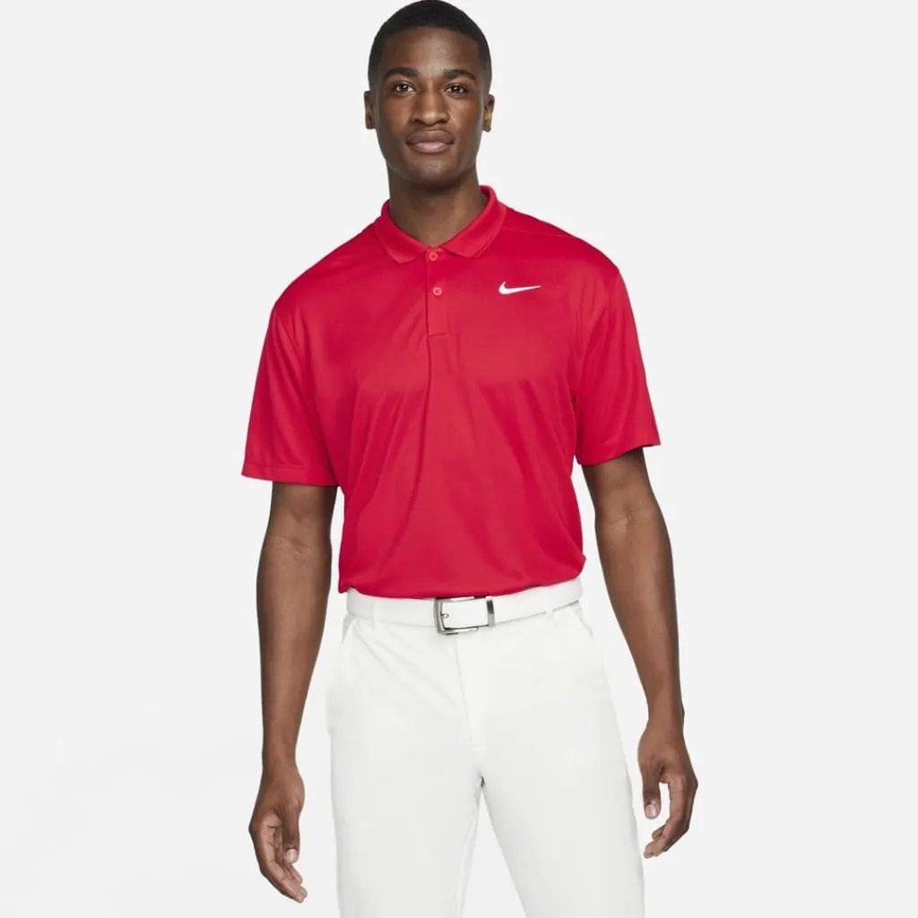 Polo Shirts*Nike Mens Dri Fit Victory Golf Polo Shirt in Red