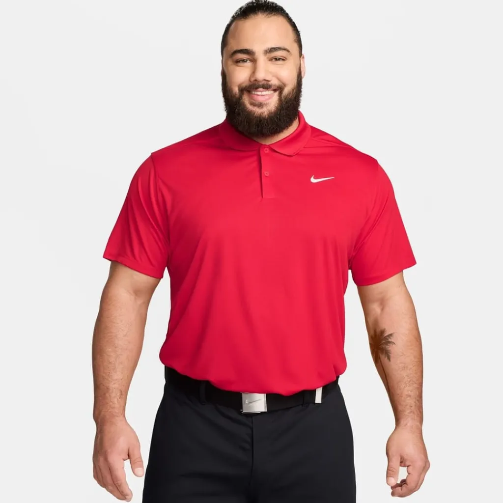 Polo Shirts*Nike Mens Dri Fit Victory Golf Polo Shirt in Red