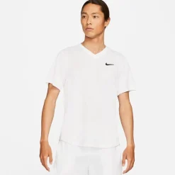 Fitness And Gym Tops|Fitness And Gymwear*Nike Mens Dri Fit Victory Tennis Top in White