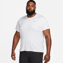 Fitness And Gym Tops|Fitness And Gymwear*Nike Mens Drifit Miler Running Top in White
