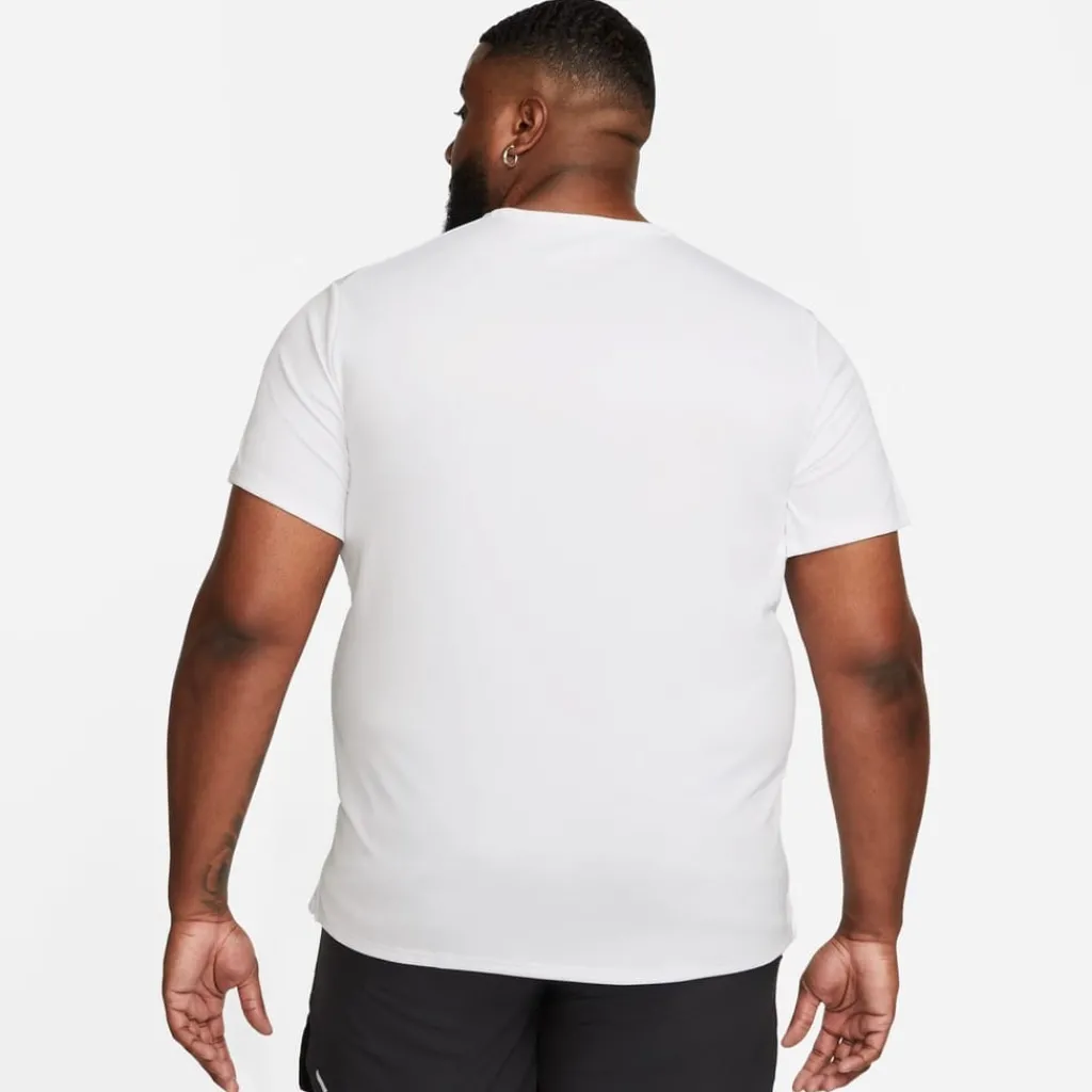 Fitness And Gym Tops|Fitness And Gymwear*Nike Mens Drifit Miler Running Top in White