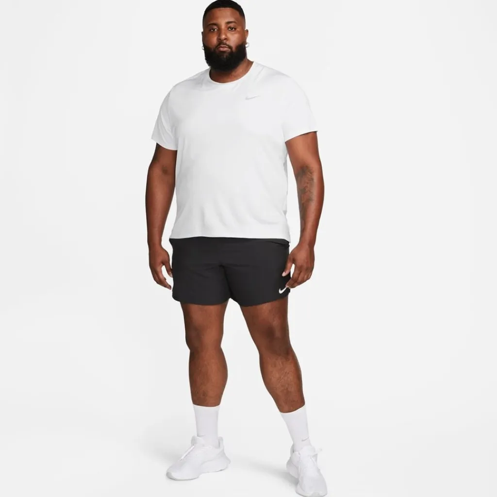 Fitness And Gym Tops|Fitness And Gymwear*Nike Mens Drifit Miler Running Top in White