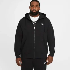 Sweatshirts*Nike Mens Sportswear Club Fleece Full Zip Hoodie in Black