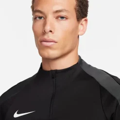 Fitness And Gym Tops|Fitness And Gymwear*Nike Mens Strike Dri Fit 1 2 Zip Global Football Top in Black