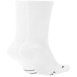 Underwear And Socks*Nike Multiplier Crew Running Socks 2 Pack Unisex Adults in White