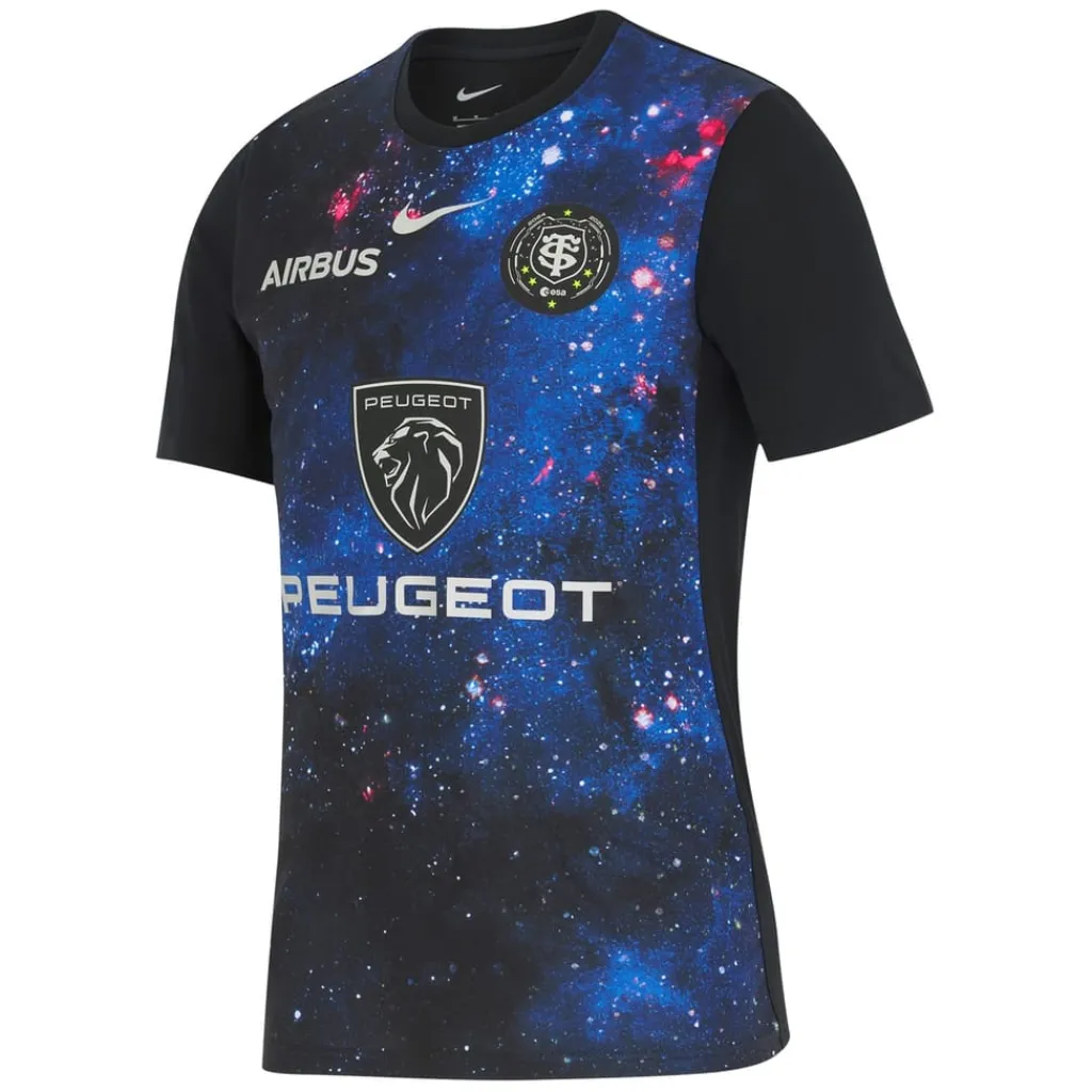 Fitness And Gym Tops*Nike Stade Tolousain Pre Match Top 2024 2025 Adults in Black
