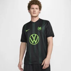 Football And Rugby Clothing*Nike Wolfsburg Away Shirt 2024 2025 Adults in Black