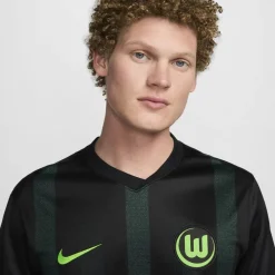 Football And Rugby Clothing*Nike Wolfsburg Away Shirt 2024 2025 Adults in Black