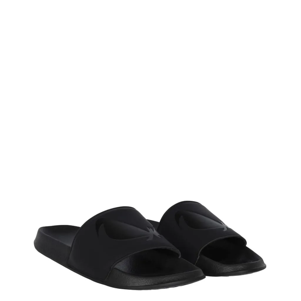 Beach Shoes*No Fear Logo Sliders in Black