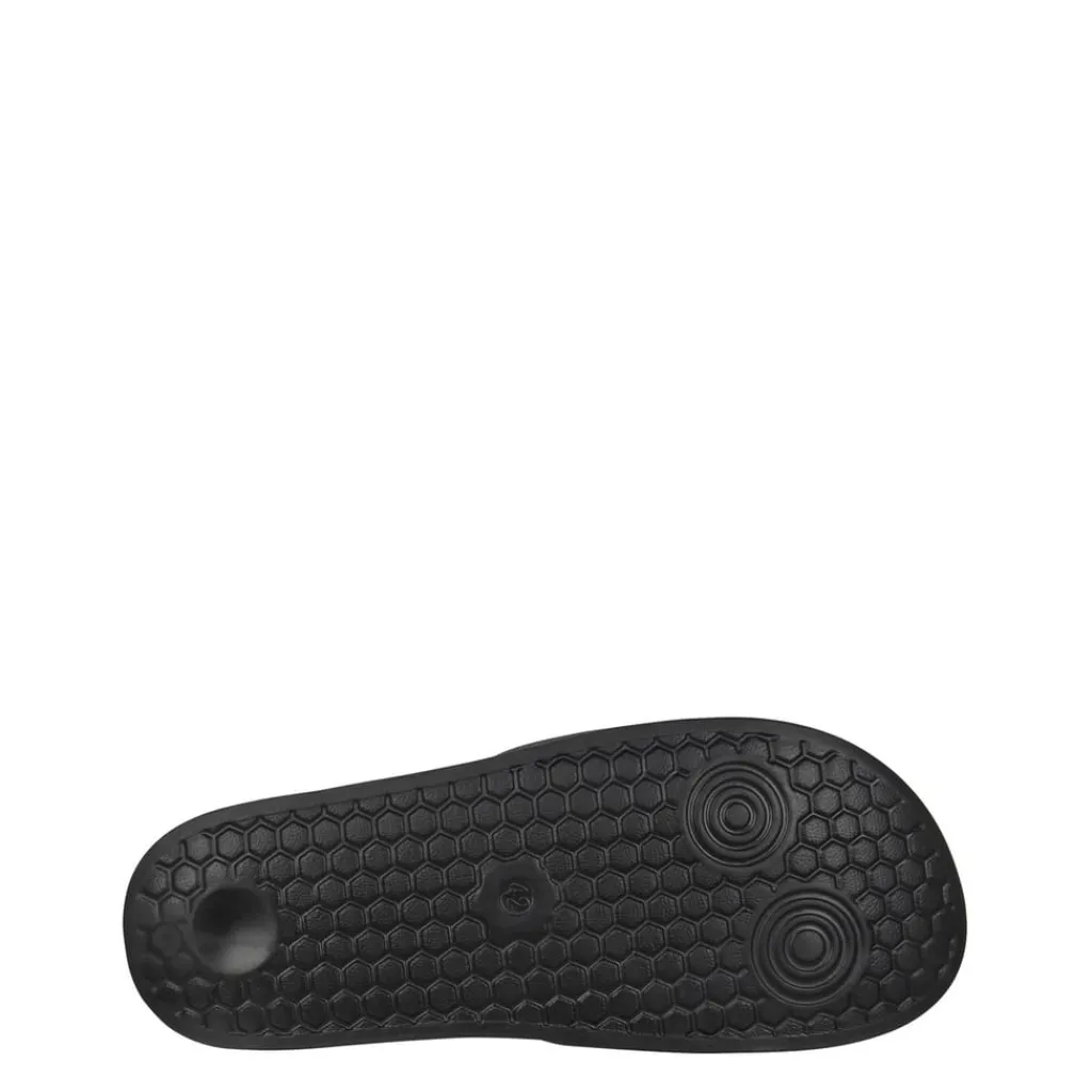 Beach Shoes*No Fear Logo Sliders in Black