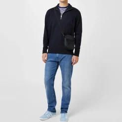 Knitwear*Norse Projects Zip Neck Regular Fit Sweatshirt in Blue