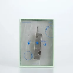 Gifts*Off White Big Bar Charm in Silver