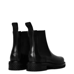 Boots*Off White Combat Chelsea Boots in Black
