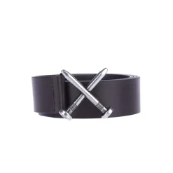Belts*Off White Crossed Nail Belt in Black