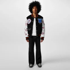 Jeans*Off White Diagonal Flared Jeans in Black