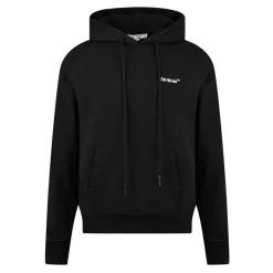 Hoodies*Off White Hooded Regular Fit Sweatshirt in Black