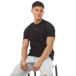 T-Shirts And Vests*Off White Logo Print T-Shirt in Black