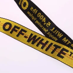 Belts*Off White Mask Ind Belt in yellow black