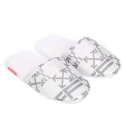 Footwear|Beach Shoes*Off White Monogram Slippers in Cream grey
