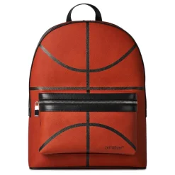 Bags*Off White Off Basket Bkpack in Orange