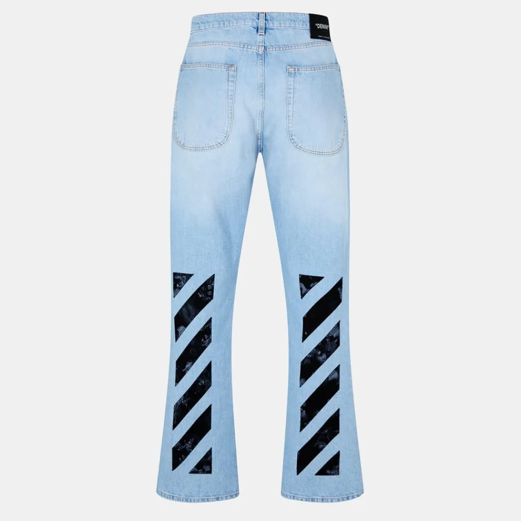 Jeans*Off White Off Diag Relax Jean Sn52 in Blue