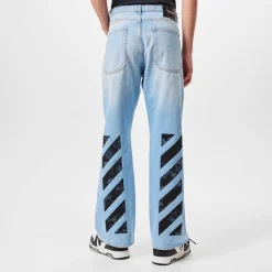 Jeans*Off White Off Diag Relax Jean Sn52 in Blue