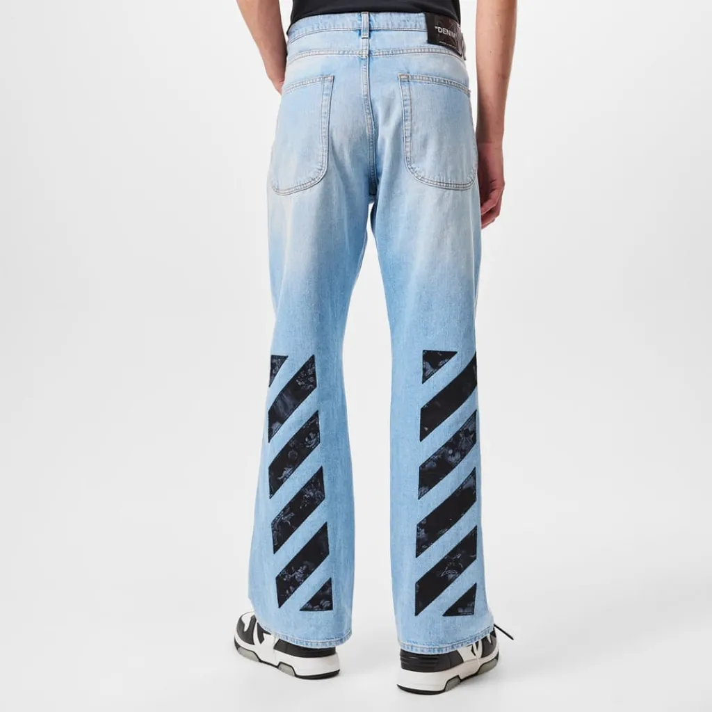 Jeans*Off White Off Diag Relax Jean Sn52 in Blue
