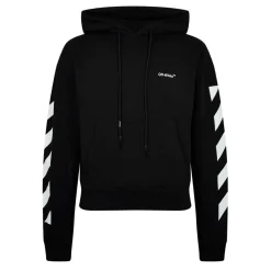 Hoodies*Off White Off Helvetc Os Hoody in Black