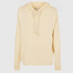 Hoodies*Off White Off Knit Hoody in Cream